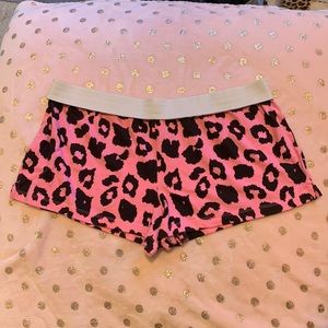No Boundaries Pink and Black XL Leopard Shorts